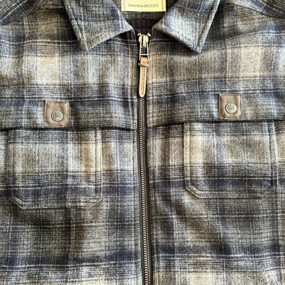 Men’s zip up flannel jacket - Picture 7 of 7